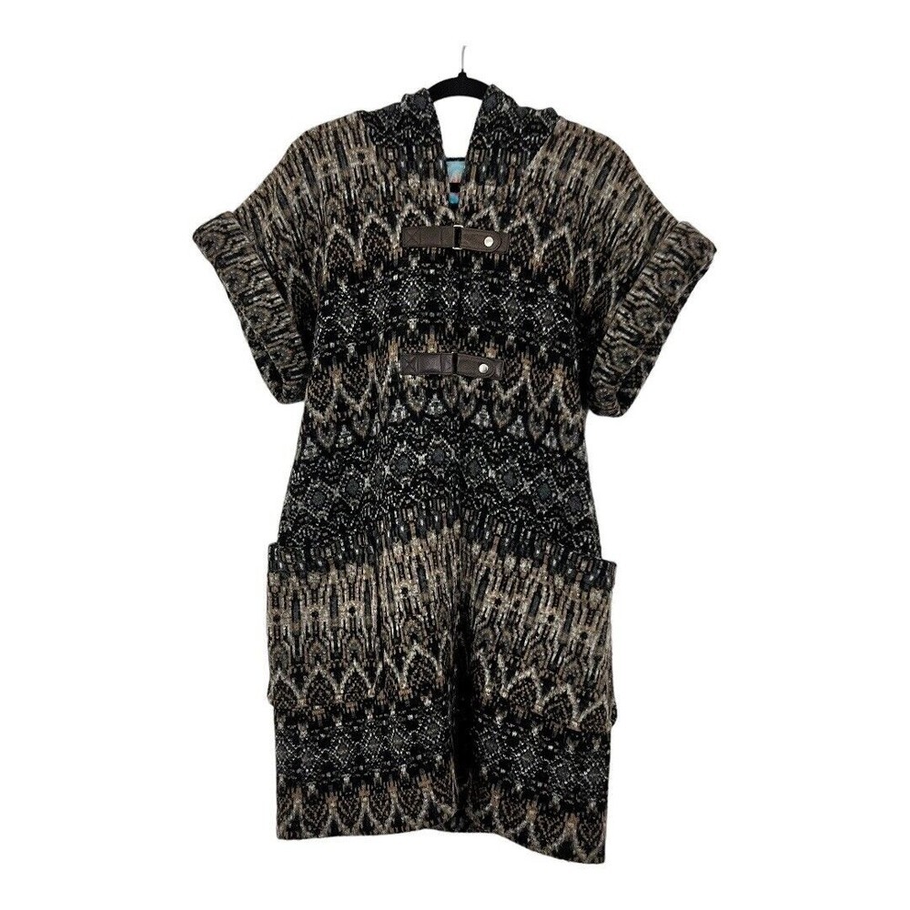 Plenty by Tracy Reese Medium Short Sleeve Hooded Cardigan Sweater